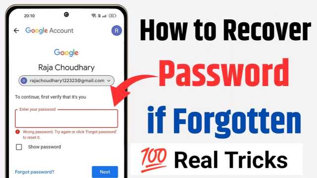 how to recover Gmail password